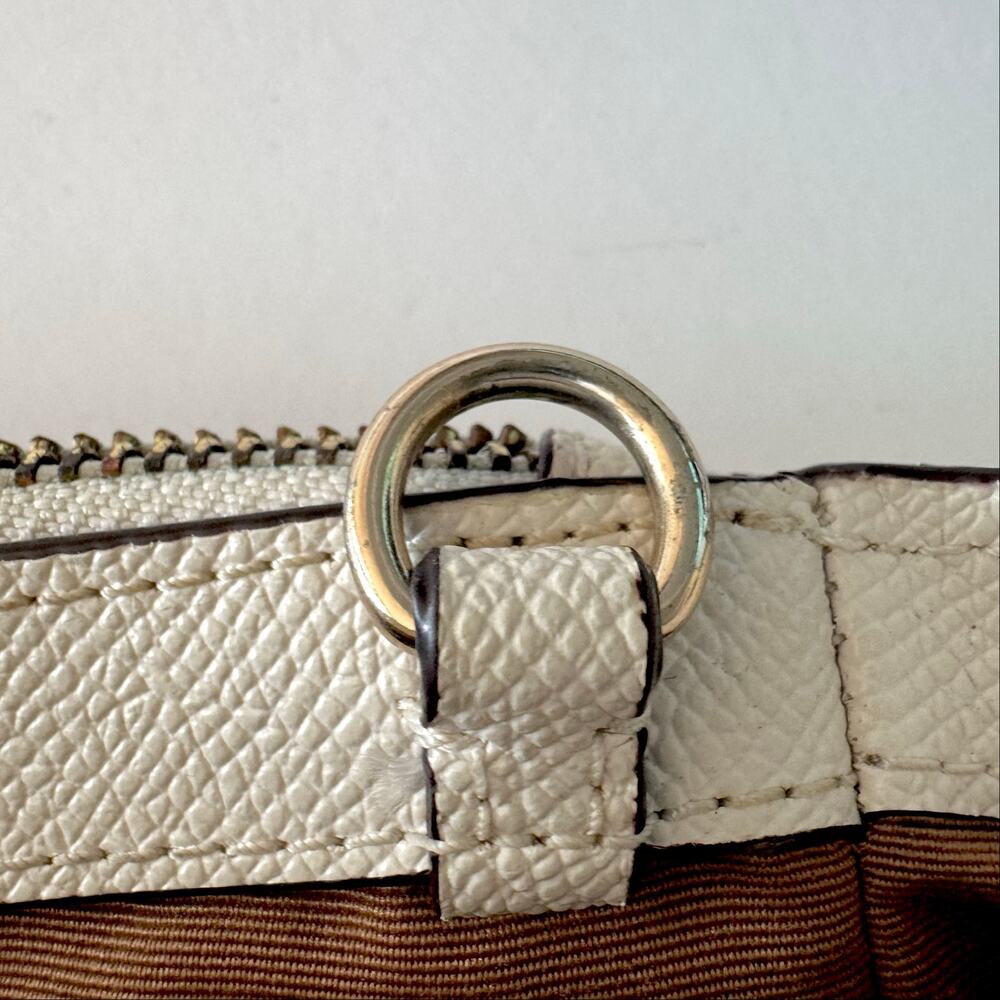 Coach Mini Surrey Carryall Crossgrain Leather Floral Applique Crossbody Chalk - Picture 15 of 16